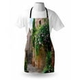 thumbnail image 3 of Landscape Apron Summer Garden Flowers Marigold Stones Antique Ancient House in Spain Art Print, Unisex Kitchen Bib Apron with Adjustable Neck for Cooking Baking Gardening, Multicolor, by Ambesonne, 3 of 3