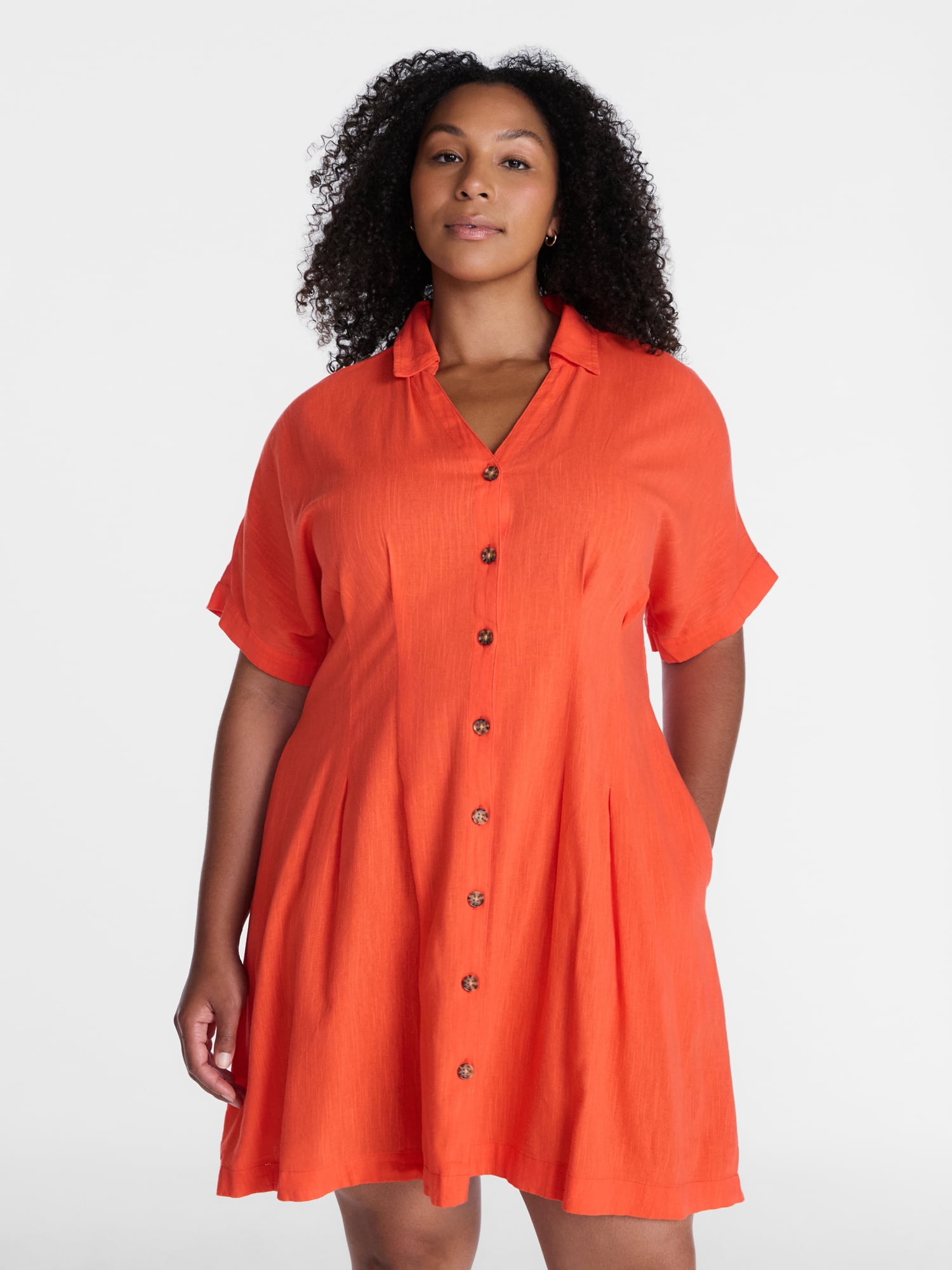 walmart time and tru linen dress Time and Tru Women's Linen Blend Shift Dress, Sizes Xs-xxxl, Size: Large, Black