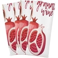 thumbnail image 5 of Watercolor Glass Wine Tea Towels Set of 1 Pomegranates Fruits Kitchen Dish Cloth with Hanging Loop, 18"x28"Lint-Free Absorbent Towel for Kitchen Drying Wiping and Cleaning, 5 of 6