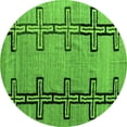 thumbnail image 1 of Ahgly Company Indoor Round Abstract Green Modern Area Rugs, 6' Round, 1 of 4