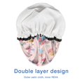 thumbnail image 4 of Shower Caps,Dancing Princess Unicorns Pattern Waterproof Shower Cap for Women 4 Pieces,Double Reusable Hair Cover for Shower PEVA Elastic Stretch Hem, 4 of 7