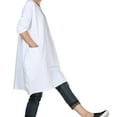 thumbnail image 4 of Women's Stylish Sweatshirt Dress Knitted Jumpers Blouse Pullover w/Pockets White L, 4 of 4