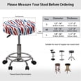 thumbnail image 6 of ZIATUBLE American Flag Round Stool Cover Cushion Zebra Stripes Stretch Circle Chair Slipcover 13"-15" Padded Round Stool Covers for 4th of July Pack of 2 Soft Bar Stool Seat Cover, 6 of 6