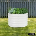 thumbnail image 3 of 60cm White Round Modular Garden Bed Kit Heavy Duty Balcony Planter, 3 of 20