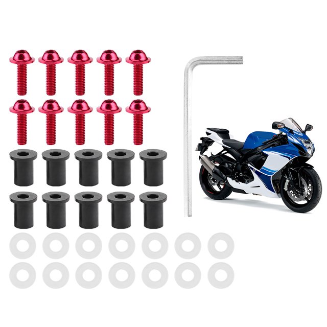 Motorcycle Windshield Windscreen Nut Motorbike Windshield Fastener Fairing Screen Fastener 10pcs Motorcycle Windshield Nut Washers Universal Motorbike Fairing Mounting Kit