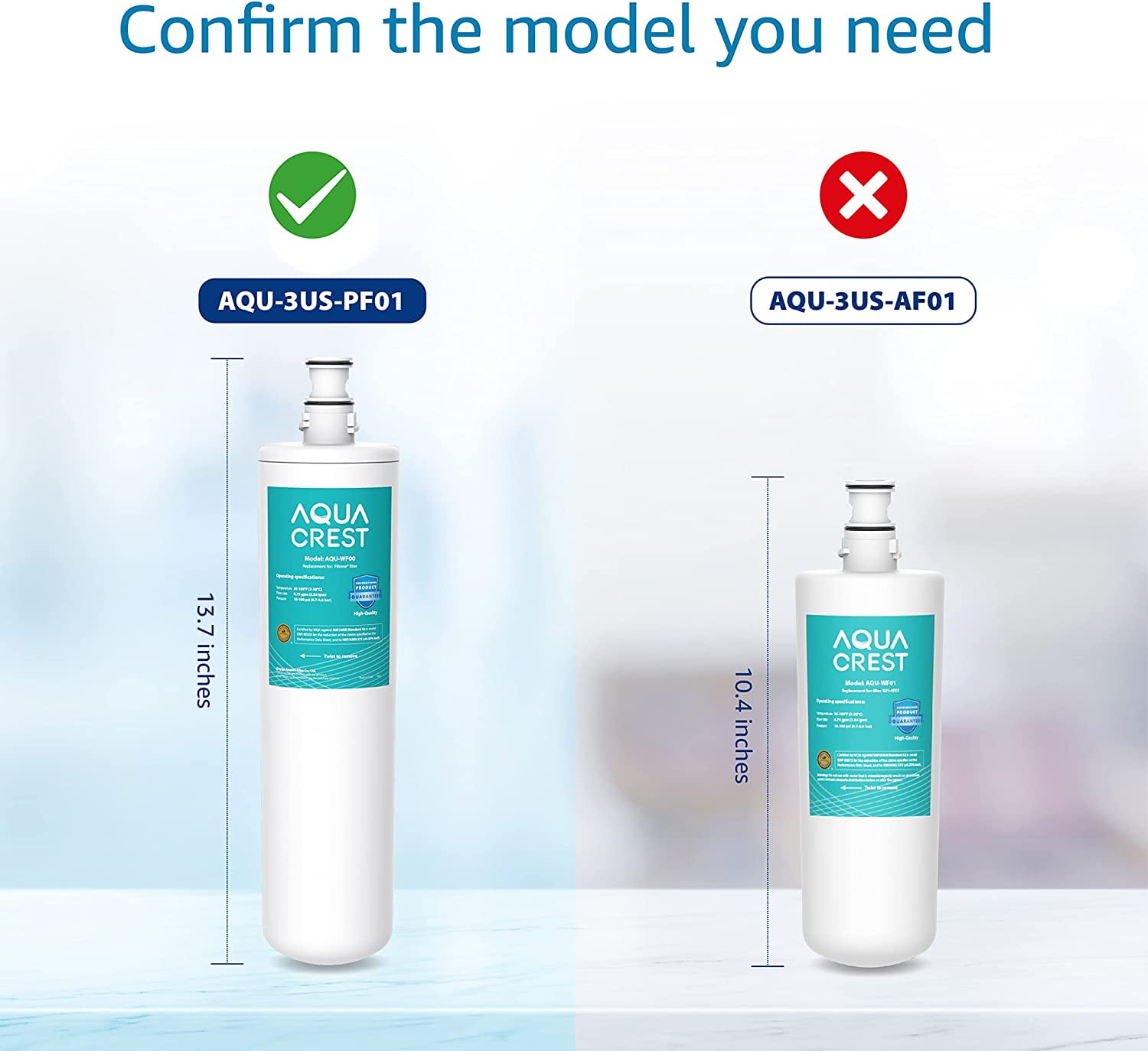 AQUACREST Under Sink Water Filter Replacement for French Polynesia Ubuy