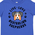 thumbnail image 4 of Inktastic Live Love Australian Shepherds Boys or Girls Toddler T-Shirt, 4 of 5