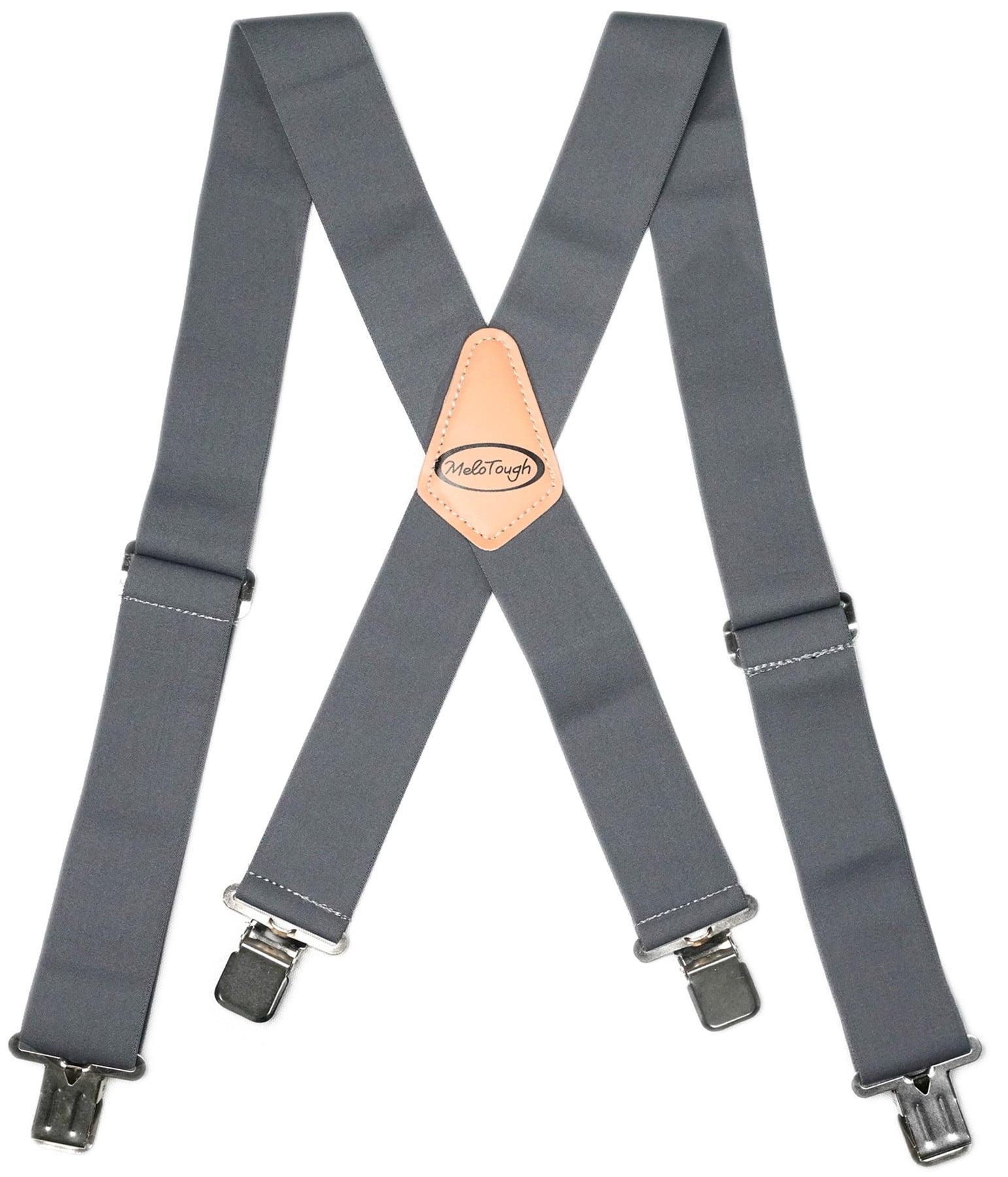 Work Suspenders Adjustable Elastic Braces Big and TallMen's Solid