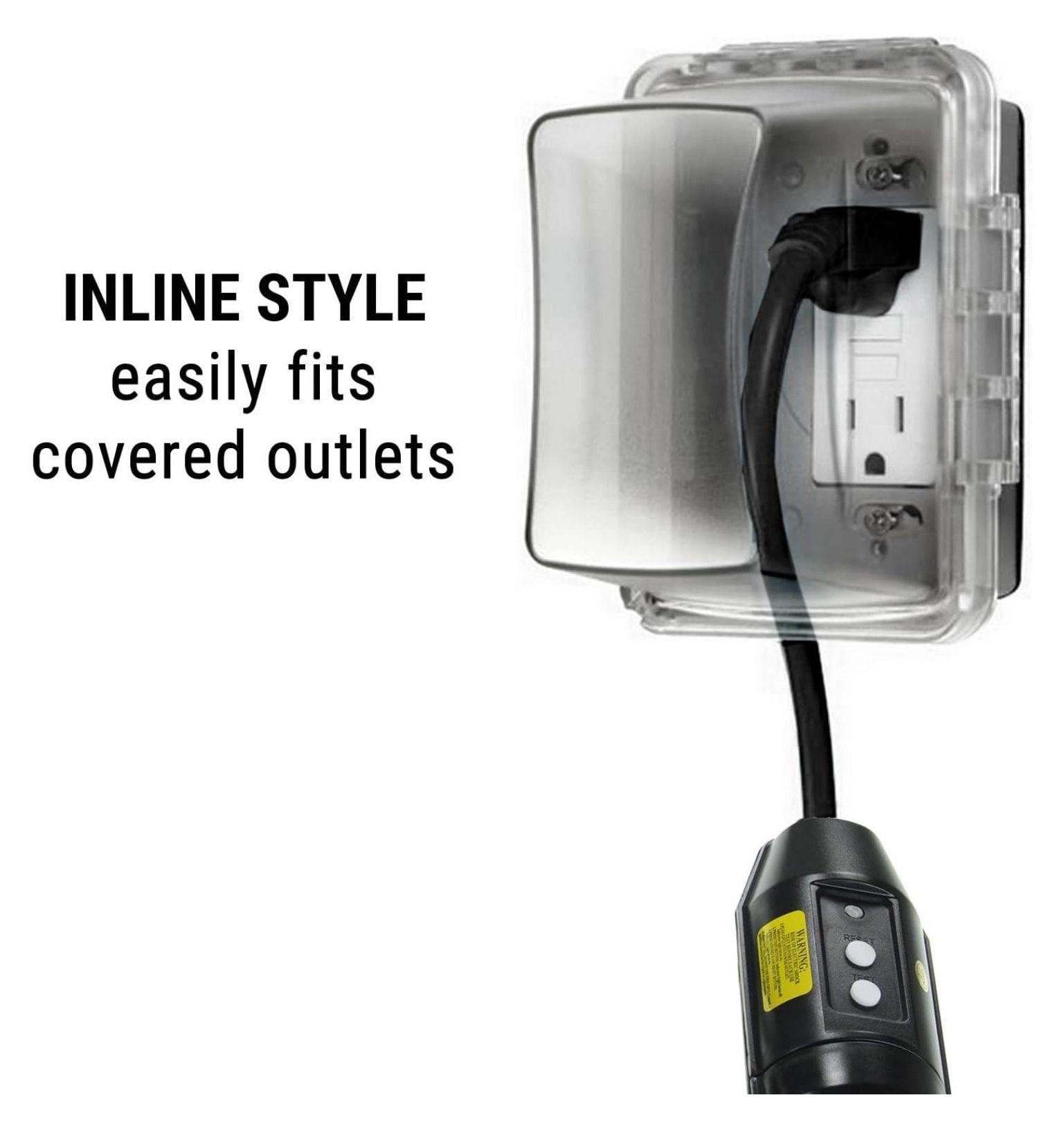 GFCI Cord Replacement for Hot Tub, Spa & Pool - 120V/15A Inline Style