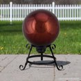 thumbnail image 3 of Northlight 10" Berry Red Shiny Outdoor Patio Garden Gazing Ball, 3 of 5
