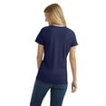 thumbnail image 4 of Hanes Women's V-Neck Graphic T-Shirt, Elephant Pattern Elephant/Navy Heather M, 4 of 5