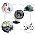 thumbnail image 4 of Matsuzay Mini ventilador portátil de 360 ​​° con clip USB recargable en el escritorio, enfriador de viaje, azul y negro Electrodomésticos Negro Matsuzay HA023943-01, 4 of 6