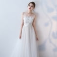 thumbnail image 1 of Vestido de noche de banquete blanco Vestido de otoño e invierno Elegante vestido de anfitrión de reunión anual Vestido de encaje ajustado largo, 1 of 2