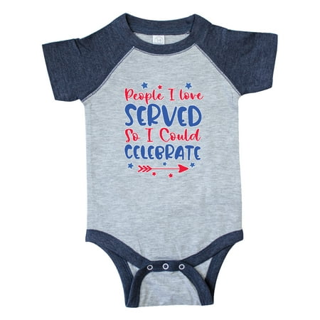 

Inktastic Memorial Day People I Loved Served So I Could Celebrate Gift Baby Boy or Baby Girl Bodysuit