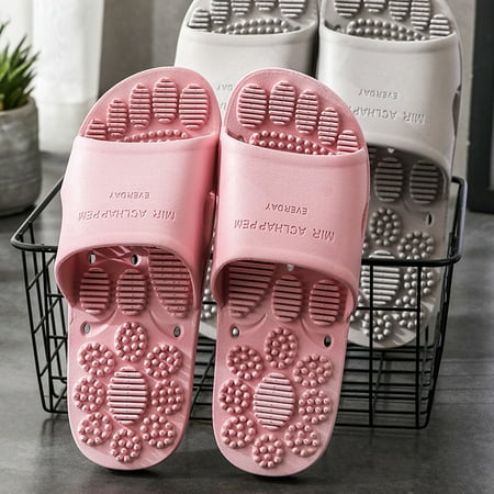 

SPRING PARK Solid Color PVC Massage Summer Anti-skid Slippers Soft massage slippers