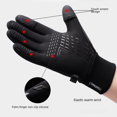 thumbnail image 4 of Guantes de ciclismo para hombre Q248, para deportes al aire libre, antideslizantes, de terciopelo, de microfibra gruesa, de cuero, con pantalla táctil, cálidos guantes de ciclismo de invierno, 4 of 4
