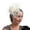 Beige, variant on Bridal Headband With Organdy Feather Fascinator Hair Clip For Weddings And