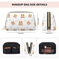thumbnail image 2 of Funny Cute Corgi Dog Bones_A Makeup Bag, Large Capacity Travel Cosmetic Bag for Women Girls- Travel Toiletry Bag Leather Portable Waterproof Makeup Case Organizer with Handle, 2 of 4