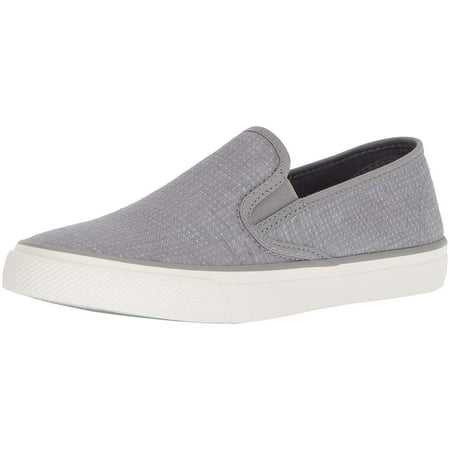 

Sperry Top-Sider Women s Seaside Two-Tone Linen Sneaker Grey/White 11 Medium US