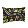 thumbnail image 2 of Haiem Pillowcase for Hair and Skin Queen - Mardi Gras3 Printed Soft Pillowcase with Envelope Closure-16"x24", 2 of 9