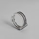thumbnail image 3 of El anillo de plata no se desvanece, la apertura del nicho retro europeo y americano dedo índice amor joyería de plata pura ins anillo para mujeres, 3 of 5