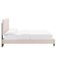 thumbnail image 3 of Modway Current Performance Velvet King Platform Bed in Pink, 3 of 10