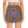thumbnail image 2 of Lsque Mandala Printed Women's Running Shorts with Liner Pockets,Elastic Quick Dry Workout Athletic Gym Yoga Shorts,Womens High Waist Shorts-, 2 of 9