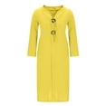 thumbnail image 4 of Ovzne Robes pour Femmes 2025 Robe Mode Femmes Décontractée Unie à Manches Longues à Boutons avec Poche Robe à Col en V Robe pour Femmes à Manches Longues Liquidation, 4 of 6
