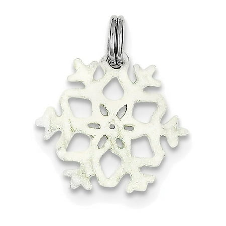 Enamel Snowflake Charm - Finejewelers Sterling Silver Enameled Snowflake Charm