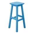 thumbnail image 2 of Costaelm Paradise 29" Outdoor Patio HDPE Square Backless Bar Stool, Pacific Blue, 2 of 8