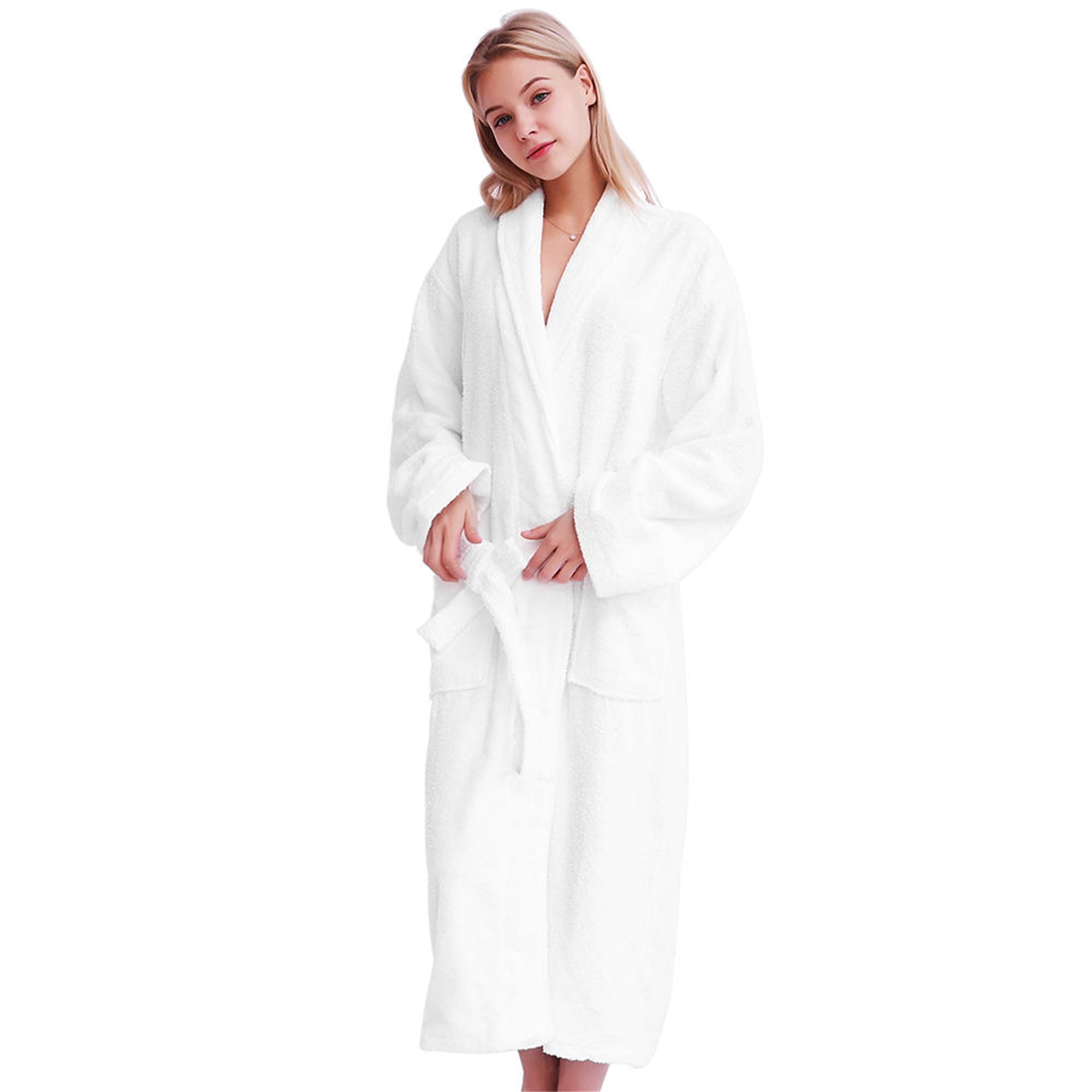 Peignoir éponge Robe De Chambre En Coton Pour Femme Peignoir Long