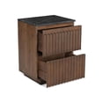 thumbnail image 3 of Pemberly Row Modern Solid Wood Frame 18" Mini Nightstand in Black, 3 of 4