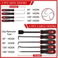 thumbnail image 2 of Mechanic Hook and Pick Tool Set & Car Trim Removal Kit with Fastener Clip Pliers Rivet Puller Magnetic Pickup Gasket Scraper NonScratch Plastic Pry Tools for Automotive Repair, 2 of 9