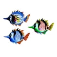 thumbnail image 4 of 3 Peces Pintados A Mano Decoración De Pared Esculturas De Peces Tropicales Decoraciones, 4 of 9