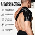 thumbnail image 3 of Anaconda Shoulder Brace - Rotator Cuff Support Brace with Gel Pad for Pain Relief,Shoulder Compression Sleeve for Preventing Strains and Dislocation, Adjustable Fits Left and Right Shoulder, 3 of 6