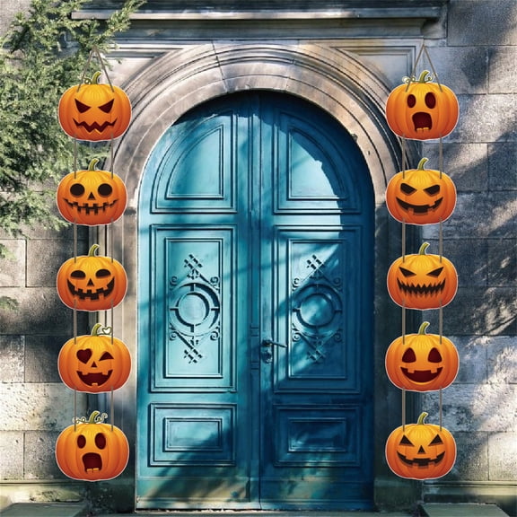 Halloween Porch Sign Halloween Party Decorations Halloween Outside Decoration Hanging Banner DIY Craft For Front Door Indoor Decor