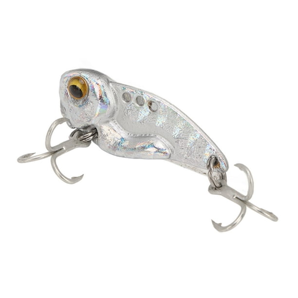 Sinking Vibration Baits, 5g Metal VIB Blade Lure Incisive Hooks 3D Eyes For  Freshwater Silver 