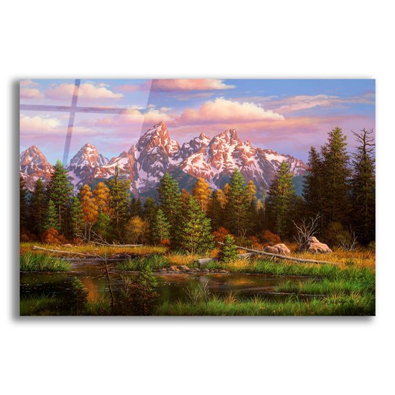 Epic Art 'Harmonious Retreat' by R. Hed, Acrylic Glass Wall Art, 24"x16"