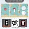 thumbnail image 3 of Yayeee Duplex Wall Plate 1-Gang 4.5"x2.7" Home Receptacle Light Switch Decorative Outlet Cover, Blue Beach Pattern, 3 of 7