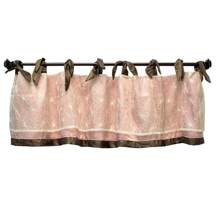 Cocalo Nursery Window Valance Pink And Cream Daniella Crib
