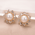 thumbnail image 5 of Vogem rose gold Clip pearls on earrings pearls for Women Clip On Earrings Non Pierced Hypoallergenic Jewelry, 5 of 6