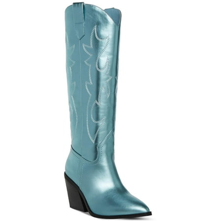 

Madden Girl Womens Arizona Pointed Toe Block Heel Cowboy Western Boots