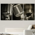 thumbnail image 2 of wall26 Canvas Print Wall Art Set Vintage Chrome Studio Microphones Music Instruments Photography Modern Art Contemporary Closeup Relax/Calm Cool for Living Room, Bedroom, Office - 24"x36"x3, 2 of 5