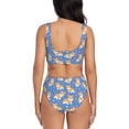 thumbnail image 3 of Rocae Corgi for Bikini Set for Women Two Piece Sexy High Swimsuits Split Crossover Bikini XX-Large, 3 of 9