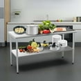 SQSFCB 36'' x 24'' Stainless Steel Table for Prep & Work Commercial
