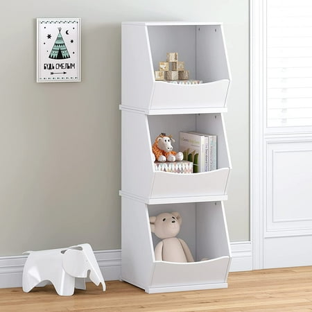 UTEX Toy Storage Organizer,Stackable Kids Toy Storage Cubby,Toy Boxes and Storage for Playroom