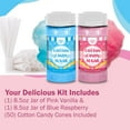 thumbnail image 3 of Under the Sun Products-Cotton Candy Floss Sugar Package of 2ct-(Pink Vanilla & Blue Raspberry)-8.5oz Each Flavor W/ 50 Paper Cones, 3 of 5