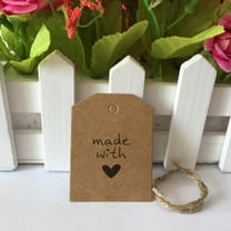PBPBOX 100pcs Wedding Wishing Tags Hanging present Bag Labels Chocolate for Celebratory Events
