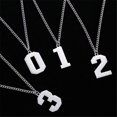 thumbnail image 2 of HIJONES Number Necklace for Women Men Athletes Stainless Steel Chain 0-9 Number Charm Pendant Personalized Sports Jewelry 3, 2 of 4