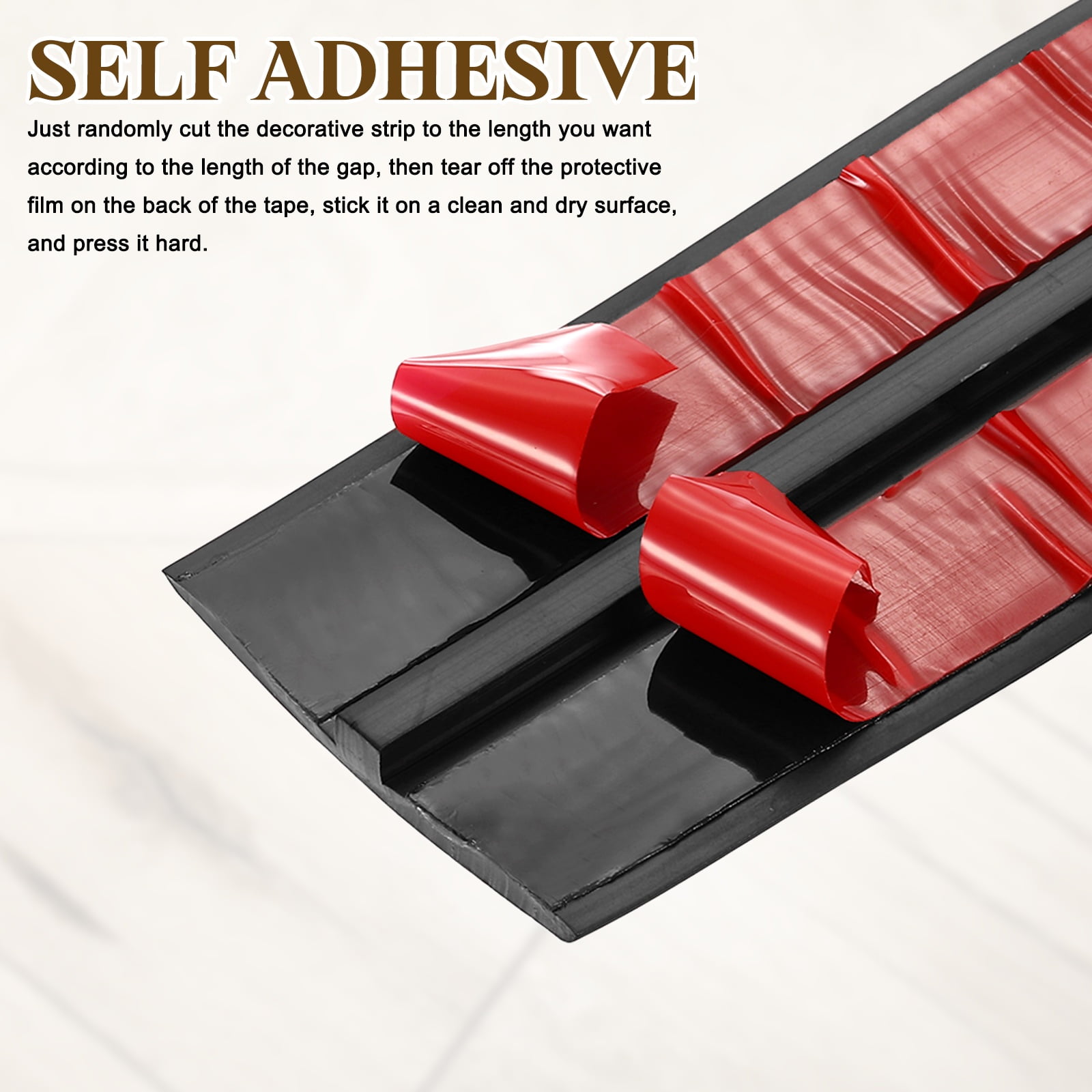 T-Molding Transition Strips, 9.84 ftx1.97" Vinyl Flooring Edging Trim, Black